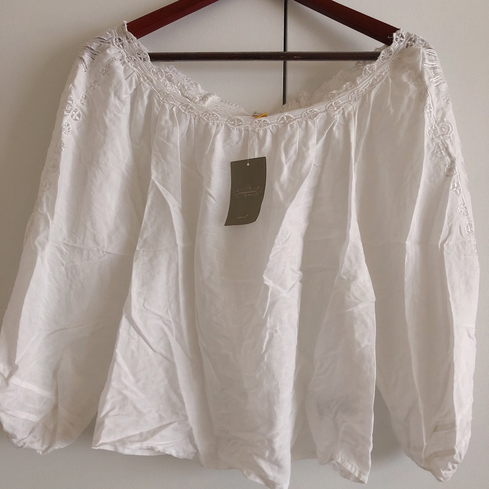 Anthropologie bubble sleeves Blouse Size XS